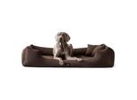 Tierlando MORITZ VIP Hundebett Hundesofa braun 1,3 m, 25 cm, 1 m