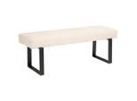 Mid.you Sitzbank , Beige , Metall, Textil , 140x49x47 cm , Esszimmer, Bänke, Sitzbänke