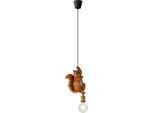 Kare-Design Hängeleuchte Animal Squirrel, Braun, Kunststoff, Tier,Tier, Tierform,Tierform, 20x38x14 cm, Europäischer Sicherheitsstandard, Schutzklasse II (Schutzisoliert), Kippschalter, Lampen & Leuchten, Innenbeleuchtung, Hängelampen, Esstischlampen