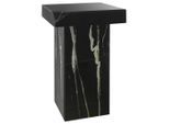 Xora Beistelltisch, Schwarz, Weiß, Glas, Holzwerkstoff, quadratisch, würfelförmig, Sockel, 30x51x30 cm, Wohnzimmer, Wohnzimmertische, Beistelltische, Glas-Beistelltische