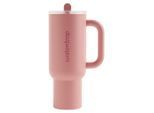 waterdrop Thermobecher, Altrosa, Metall, Kunststoff, 1,1 L, doppelwandig, Tragegriff, Vakuum, 100% dicht, hält warm, kalt, Kaffee & Tee, Tassen, Thermobecher
