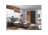Stylife Jugendzimmer, Graphit, Hellgrau, Eiche Artisan, Textil, Holzwerkstoff, 4 Fächer, 120x200 cm, Blauer Engel, Goldenes M, Made in Germany, Typenauswahl, Beimöbel erhältlich, umfangreiches Zubehör in verschiedenen Größen erhältlich,gepolstertes Kopfteil, Lattenrosthöhe individuell einstellbar, erhältlich,Typenauswahl, Soft-Close-System,individuell planbar, Typenauswahl, Kinder- & Jugendzimmer,