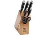 Henckels by Zwilling Messerblock Accent, Schwarz, Natur, Metall, 7-teilig, Kochen, Küchenmesser, Messersets
