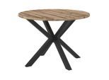 Ambia Garden Gartentisch, Akazie, Holz, Metall, Akazie, vollmassiv, rund, 120x120x76 cm, FSC 100%, wetterfest, Gartenmöbel, Gartentische, Gartentische
