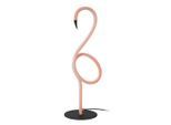 Lucide Led-Tischleuchte Flamingo, Schwarz, Metall, Metalloptik,Metalloptik, Tierform,Tierform, Mehrfarbig, 18.1x49.5x15 cm, RoHS, Reach, Europäischer Sicherheitsstandard, Farbwechsler, Lampen & Leuchten, Innenbeleuchtung, Tischlampen