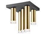 Möbelix , Goldfarben , Metall , 6x30x32 cm , Made in Europe, Europäischer Sicherheitsstandard , Beleuchtung, Innenleuchten, Deckenleuchten