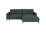 Ondega , Waldgrün , Textil , Füllung: Schaumstoff , L-Form , 238x162 cm , Stoffauswahl , Wohnzimmer, Sofas & Couches, Schlafsofas, Ecksofas mit Schlaffunktion