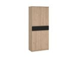 Livetastic , Schwarz, Eichefarben , Holzwerkstoff , Holzoptik , 8 Fächer , 1 Schublade(n) Schubladen , 80.4x191.7x40 cm , FSC Mix, Made in Denmark , stehend ,