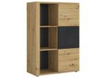 Mid.you , Eiche Artisan , Holzwerkstoff , 4 Fächer , 84.6x122.6x38 cm ,