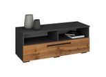 Mid.you , Anthrazit, Honigeiche , Holzwerkstoff , 95x39x40 cm , stehend , Wohnzimmer, TV-Möbel, TV- & Lowboards