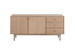 Mid.you , Eichefarben , Holz , Eiche,Eiche,Eiche , vollmassiv,furniert,furniert , 2 Fächer , 3 Schublade(n) Schubladen , 160x75x40 cm , Kleinmöbel, Kommoden, Sideboards