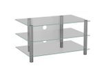 Mid.you , Klar, Silberfarben , Metall, Glas , rechteckig , 95x45x42 cm , Kabelkanal ,