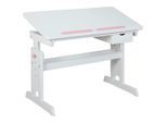 Mid.you , Blau, Rosa, Weiß , Holzwerkstoff , Kiefer,Kiefer , massiv,massiv , 1 Schublade(n) Schubladen , rechteckig , 55x63-96x109 cm , Kinder- & Jugendzimmer, Kinderschreibtische
