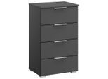 Rauch Möbel , Grau , Holzwerkstoff , 4 Schublade(n) Schubladen , 40x81x42 cm , Blauer Engel, Goldenes M, BQ - Bündnis für Qualität, Made in Germany , Soft-Close-System ,