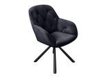 Möbelix , Schwarz , Metall, Textil , 62x85x62 cm , Sitzfläche 360° drehbar ,