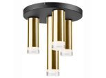 Möbelix , Goldfarben , Metall , 6x32x30 cm , Made in Europe, Europäischer Sicherheitsstandard , Beleuchtung, Innenleuchten, Deckenleuchten