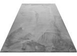 Hochflor-Teppich WECON HOME BASICS "Anna" Gr. 4, grau, B:160cm H:25mm L:230cm, Kunstfaser, Teppiche, Wohnzimmer, Schlafzimmer, Felloptik, sehr weich und flauschig, Uni