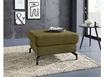Hocker SIT & MORE "Percy", grün, B:72cm H:43cm T:72cm, Hocker, Hocker, Fußhöhe 12 cm, wahlweise mit unterschiedlichen Fußfarben