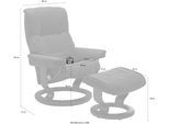 Relaxsessel STRESSLESS "Mayfair", braun (latte batick), B:88cm H:102cm T:77cm, Leder BATICK: BATICK ist ein leicht korrigiertes, durchgefärbtes und genarbtes Möbelleder, bei dem die meisten Unebenheiten und Spuren in der Regel entfernt wurden.;Leder PALOMA: PALOMA ist ein durchgefärbtes Semianilin-Möbelleder mit natürlicher Narbung.;ROHLEDER Stoff Q2 FARON: Ein fester zuverlässiger Bouclé mit eine