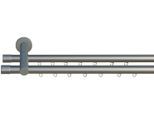 Gardinenstange INDEKO "Consul", silber, L:420cm Ø:16mm, Aluminium, Gardinenstangen, Gardinenstange, Innenlauf Komplett-Set inkl. Gleitern und Montagematerial