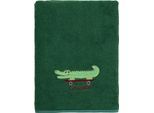 Handtuch EGERIA "Crocodile", grün, B:50cm L:90cm, Frottier, Baumwolle, Handtücher, Handtuch, mit Kokodil Applikation