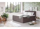 Boxspringbett COTTA "Fort mit Bettkasten, inkl. Topper", grau (dunkelgrau), B:181cm L:228cm, 100% POLYESTER (PES), Komplettbetten, Boxspringbett, erhältlich in verschiedenen Breiten (160cm, 180cm & 200cm)