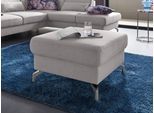Hocker SIT & MORE "Percy", grau, B:72cm H:43cm T:72cm, Hocker, Hocker, Fußhöhe 12 cm, wahlweise mit unterschiedlichen Fußfarben