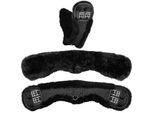 Equinate Mondgurt anatomisch Lammfell schwarz 70 cm