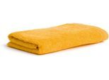 Badetuch MÖVE "Superwuschel", gold (goldfarben), B:80cm L:150cm, Walkfrottee, Baumwolle, Handtücher, Badetuch, Badetuch mit Bordüre, 100% Premium Cotton Baumwolle, einfarbig, weich