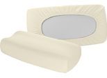 Kissenbezug FLEURESSE "Vital comfort", beige (creme), B:60cm L:40cm, Jersey, Obermaterial: 96% Baumwolle, 4% Elasthan (LYCRA), Kissenbezüge, Kissenbezug, Baumwolle-Elasthan Kissenbezug, 40x60 cm, Gummizug