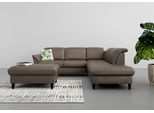 Ecksofa SIT & MORE "Maggiore L-Form", braun, B:261cm T:224cm, 100% Polyester, Sofas, Ecksofa, wahlweise mit Kopfteilverstellung, Bettfunktion und Stauraum