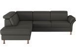 Ecksofa HOME AFFAIRE "Calypso L-Form", grau (anthrazit), B:259cm H:85cm T:227cm, 100% Polyester, Sofas, Ecksofa, mit Relaxfunktion motorisch im Sofa 2,5- Sitzer