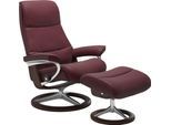 Relaxsessel STRESSLESS "View", rot (bordeaux batick), B:78cm H:108cm T:78cm, Leder BATICK: BATICK ist ein leicht korrigiertes, durchgefärbtes und genarbtes Möbelleder, bei dem die meisten Unebenheiten und Spuren in der Regel entfernt wurden.;Leder PALOMA: PALOMA ist ein durchgefärbtes Semianilin-Möbelleder mit natürlicher Narbung.;ROHLEDER Stoff Q2 FARON: Ein fester zuverlässiger Bouclé mit einem