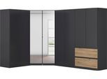 Schrank-Set RAUCH "Kleiderschrank Schrank Garderobe Wäscheschrank COSTA Größe 208x298 cm", graumetallic, eiche artisan, eingriffe graumetallic, H:197cm T:298cm, Holzwerkstoff, Kastenmöbel-Sets, viel Platz, grifflose Front und Push-to-Open Funktion MADE IN GERMANY