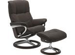 Relaxsessel STRESSLESS "Mayfair", braun (braun batick), B:79cm H:102cm T:73cm, Leder BATICK: BATICK ist ein leicht korrigiertes, durchgefärbtes und genarbtes Möbelleder, bei dem die meisten Unebenheiten und Spuren in der Regel entfernt wurden.;Leder PALOMA: PALOMA ist ein durchgefärbtes Semianilin-Möbelleder mit natürlicher Narbung.;ROHLEDER Stoff Q2 FARON: Ein fester zuverlässiger Bouclé mit eine