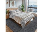 Hochflor-Teppich OTTO HOME "Banji", grau (dunkelgrau), B:80cm H:37mm L:250cm, Polypropylen (PP), Teppiche, Uni Farben, weich und flauschig, auch als Läufer & in rund erhältlich