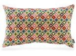 Dekokissen H.O.C.K. "Damla", bunt (bunt, gemustert), B:50cm L:30cm, Baumwolle, Polyester, Dekokissen_Sitzkissen_Kissenhüllen, mit kleinen Kreuzen, Kissenhülle mit Füllung, 1 Stück