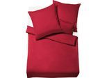 Bettwäsche FLEURESSE "Lech 3089", rot, B/L: 135cm x 200cm, 1 Stk., 1 Stk., Flanell, B/L: 80cm x 80cm, 2 Stk., Flanell, Obermaterial: 100% Baumwolle, Bettwäsche, Bettwäsche, Edelflanell, Baumwolle, in Gr. 135x200, 155x220, 200x200cm