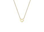 Kette mit Anhänger ELLI PREMIUM "Anhänger Herz 585 Gelbgold" Gr. 45, gold, Halsketten, Damen, 45, ohne Stein, Gelbgold 585, L: 45