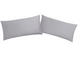 Kissenbezug OTTO HOME "Mila", grau (hellgrau), B:40cm L:80cm, Satin, Obermaterial: 100% Baumwolle, Kissenbezüge, Kissenbezug, Satin Qualität, in Uni Design