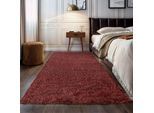Hochflor-Teppich OTTO HOME "Banji", rot (weinrot), B:160cm H:37mm L:230cm, Polypropylen (PP), Teppiche, Uni Farben, weich und flauschig, auch als Läufer & in rund erhältlich
