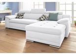 Ecksofa SIT & MORE "Top Andiamo L-Form", weiß, B:270cm H:93cm T:165cm, Kunstleder SOFTLUX;Struktur ( 100% Polyester), Sofas, Ecksofa, wahlweise mit Bettfunktion, inklusive Kopfteilverstellung
