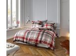 Bettwäsche FLEURESSE "Lech 3742", rot (klassik), B/L: 135cm x 200cm, 1 Stk., 1 Stk., Flanell, B/L: 80cm x 80cm, 2 Stk., Flanell, Obermaterial: 100% Baumwolle, Bettwäsche, Bettwäsche, Edelflanell, Baumwolle, in Gr. 135x200, 155x220, 200x200cm
