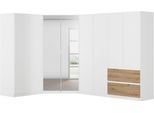Schrank-Set RAUCH "Kleiderschrank Schrank Garderobe Wäscheschrank COSTA Größe 208x298 cm", alpinweiß, eiche artisan, eingriffe alpinweiß, H:197cm T:298cm, Holzwerkstoff, Kastenmöbel-Sets, viel Platz, grifflose Front und Push-to-Open Funktion MADE IN GERMANY