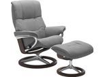 Relaxsessel STRESSLESS "Mayfair", grau (wild dove batick), B:83cm H:102cm T:74cm, Leder BATICK: BATICK ist ein leicht korrigiertes, durchgefärbtes und genarbtes Möbelleder, bei dem die meisten Unebenheiten und Spuren in der Regel entfernt wurden.;Leder PALOMA: PALOMA ist ein durchgefärbtes Semianilin-Möbelleder mit natürlicher Narbung.;ROHLEDER Stoff Q2 FARON: Ein fester zuverlässiger Bouclé mit e