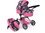 Kombi-Puppenwagen CHIC2000 "Linus, Einhorn", blau (einhorn), Puppenwagen, KinderB:72cm H:82cm T:72cm, Kunststoff, Polyester, Stahl, mit Babywanne und Autositz, B:72cm H:82cm T:72cm