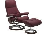 Relaxsessel STRESSLESS "View", rot (bordeaux batick), B:91cm H:110cm T:85cm, Leder BATICK: BATICK ist ein leicht korrigiertes, durchgefärbtes und genarbtes Möbelleder, bei dem die meisten Unebenheiten und Spuren in der Regel entfernt wurden.;Leder PALOMA: PALOMA ist ein durchgefärbtes Semianilin-Möbelleder mit natürlicher Narbung.;ROHLEDER Stoff Q2 FARON: Ein fester zuverlässiger Bouclé mit einem