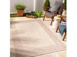 Teppich LIVABLISS "MELILLA", gelb (vanilya), B:160cm H:4mm L:213cm, Kunstfaser, Teppiche, Teppich, Teppich In- /Outdoor Boho Jute-Optik, Balkon, Terrasse, Garten, Beige