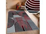 Teppich OTTO HOME "Lysandra", rot, B:60cm H:8mm L:110cm, Kunstfaser, Teppiche, Teppich, 3D-Effekt, softer Kurzflor, pflegeleicht, leichter Glanz, Scandi-Look