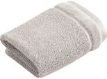 Seiftuch VOSSEN "Pure", grau (stone), B:30cm L:30cm, Baumwolle, Handtücher, Waschlappen im Set, Baumwolle & VEGAN, mit eleganter Veloursbordüre